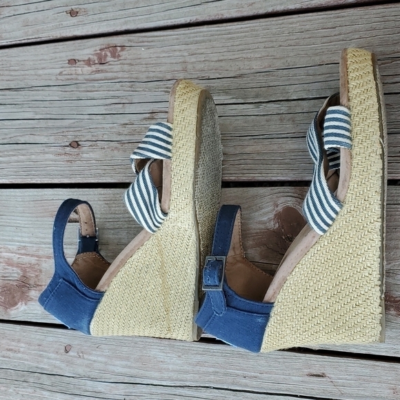 Toms Women University Wedge Open Toe Sandals Ankle Strap shoes sz 8.5 - Picture 5 of 9